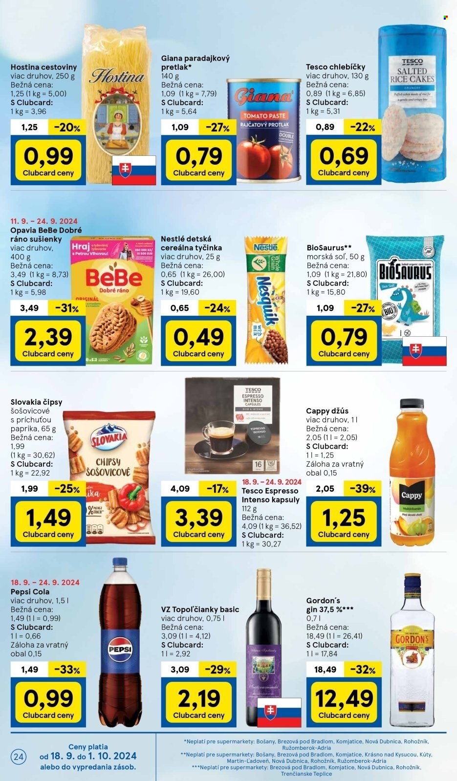 Leták TESCO supermarket - 18.9.2024 - 24.9.2024. Strana 24