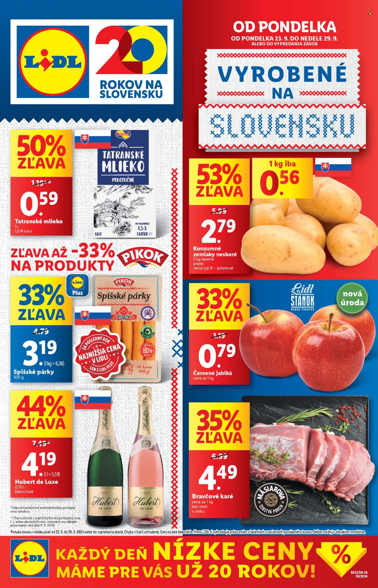 Leták Lidl - 23.9.2024 - 29.9.2024. Strana 1