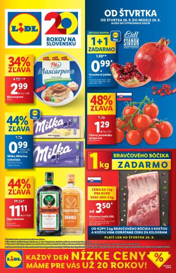 Leták Lidl - 26.9.2024 - 29.9.2024.