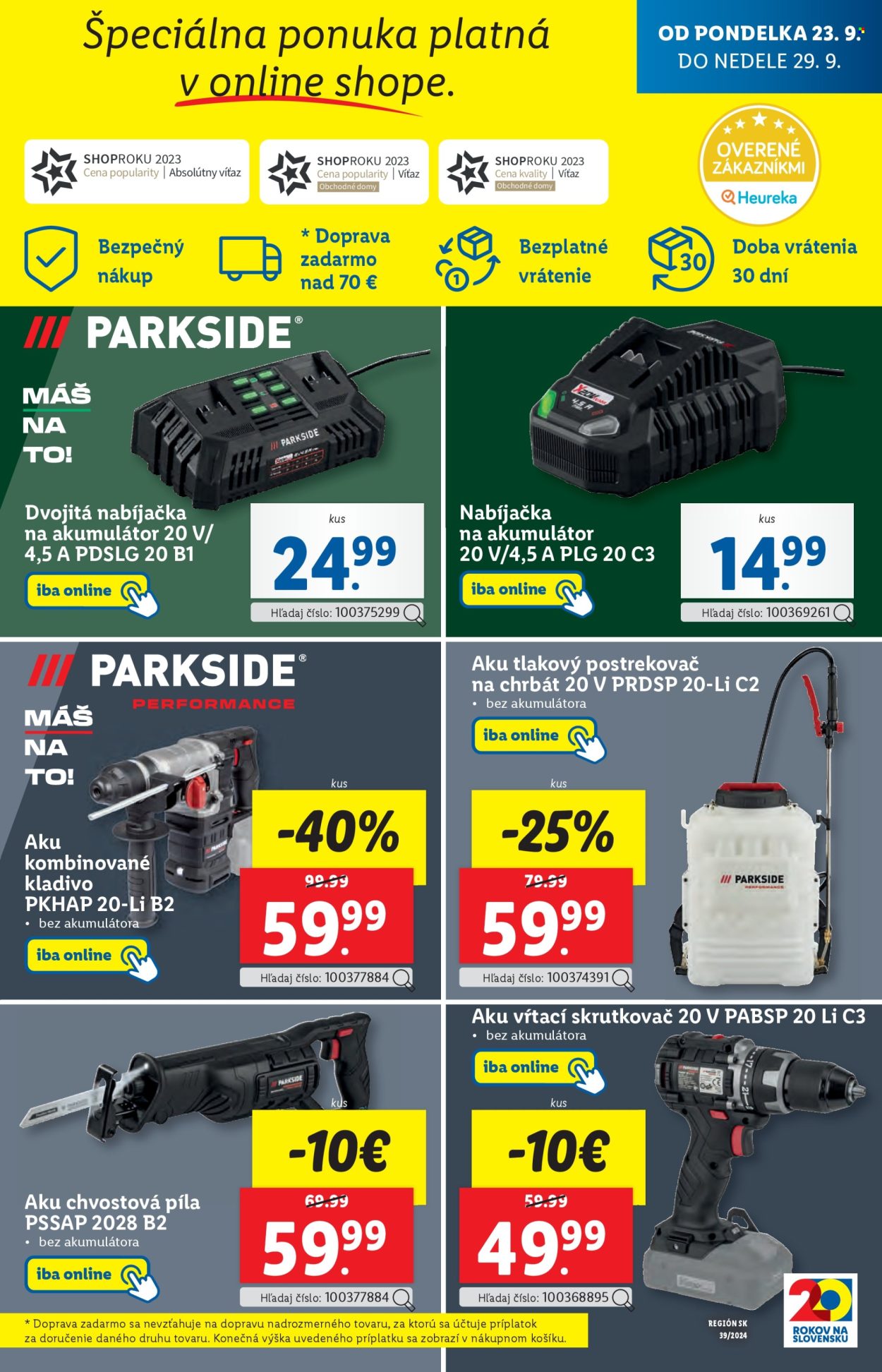 Leták Lidl - 26.9.2024 - 29.9.2024. Strana 72