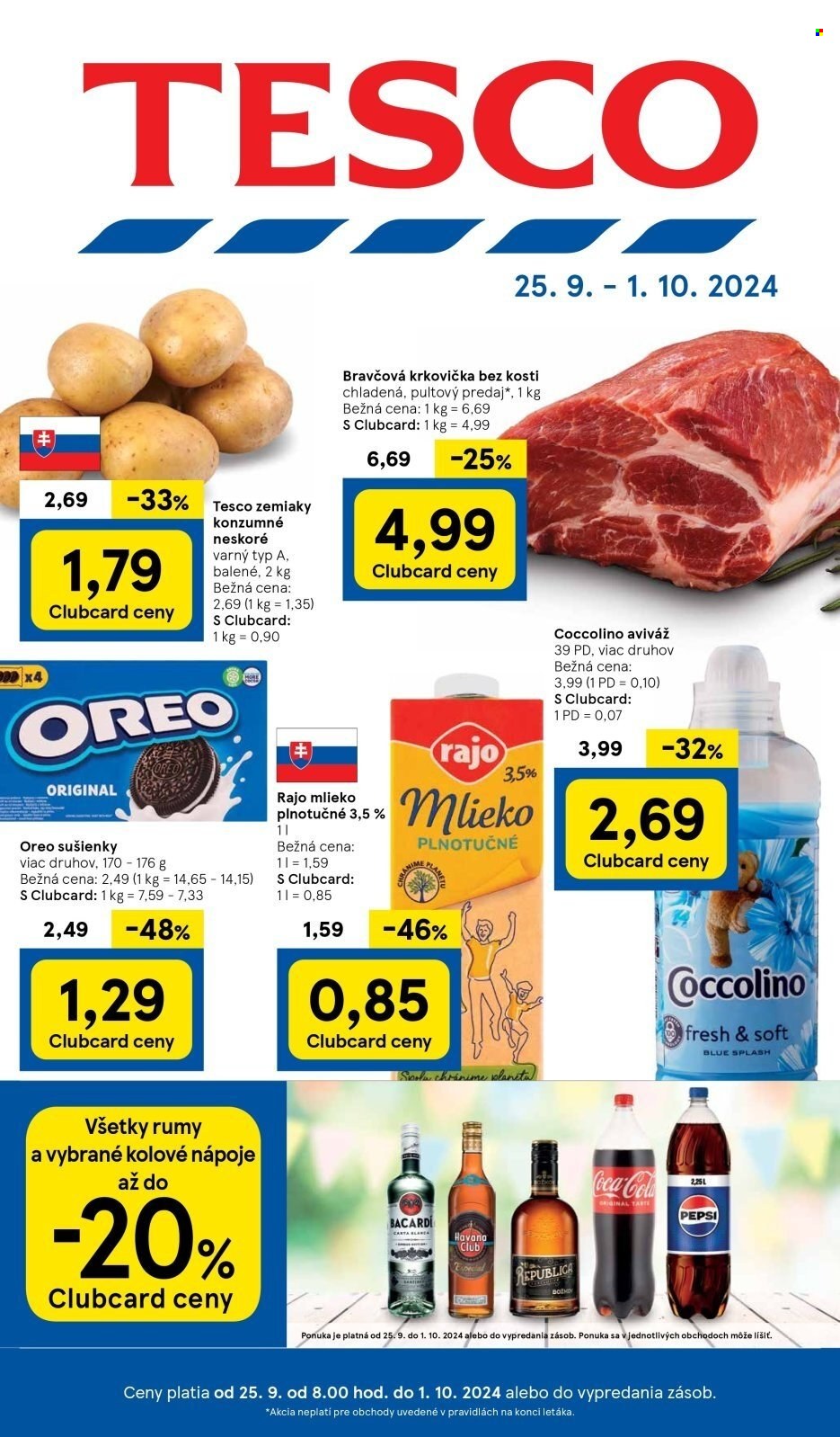 Leták TESCO - 25.9.2024 - 1.10.2024. Strana 1