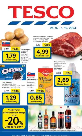 Leták TESCO - 25.9.2024 - 1.10.2024.