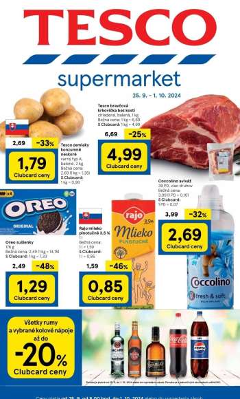 Leták TESCO supermarket - 25.9.2024 - 1.10.2024.