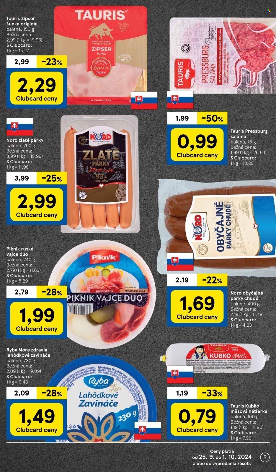Leták TESCO supermarket - 25.9.2024 - 1.10.2024. Strana 5