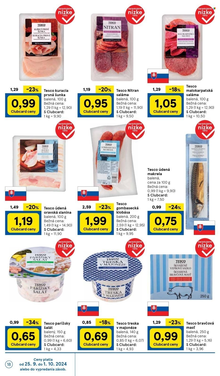 Leták TESCO supermarket - 25.9.2024 - 1.10.2024. Strana 18