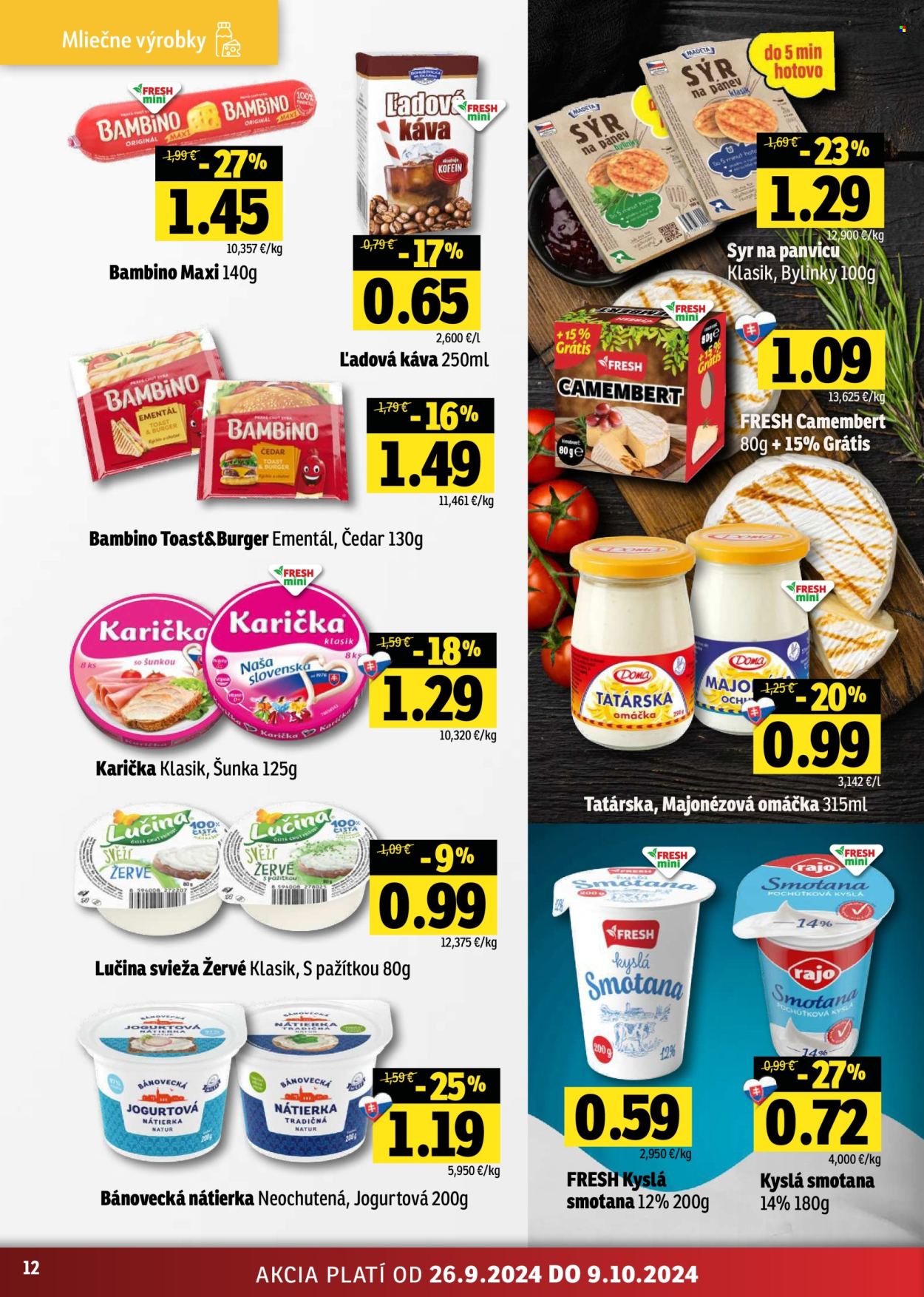 Leták FRESH - 26.9.2024 - 9.10.2024. Strana 12