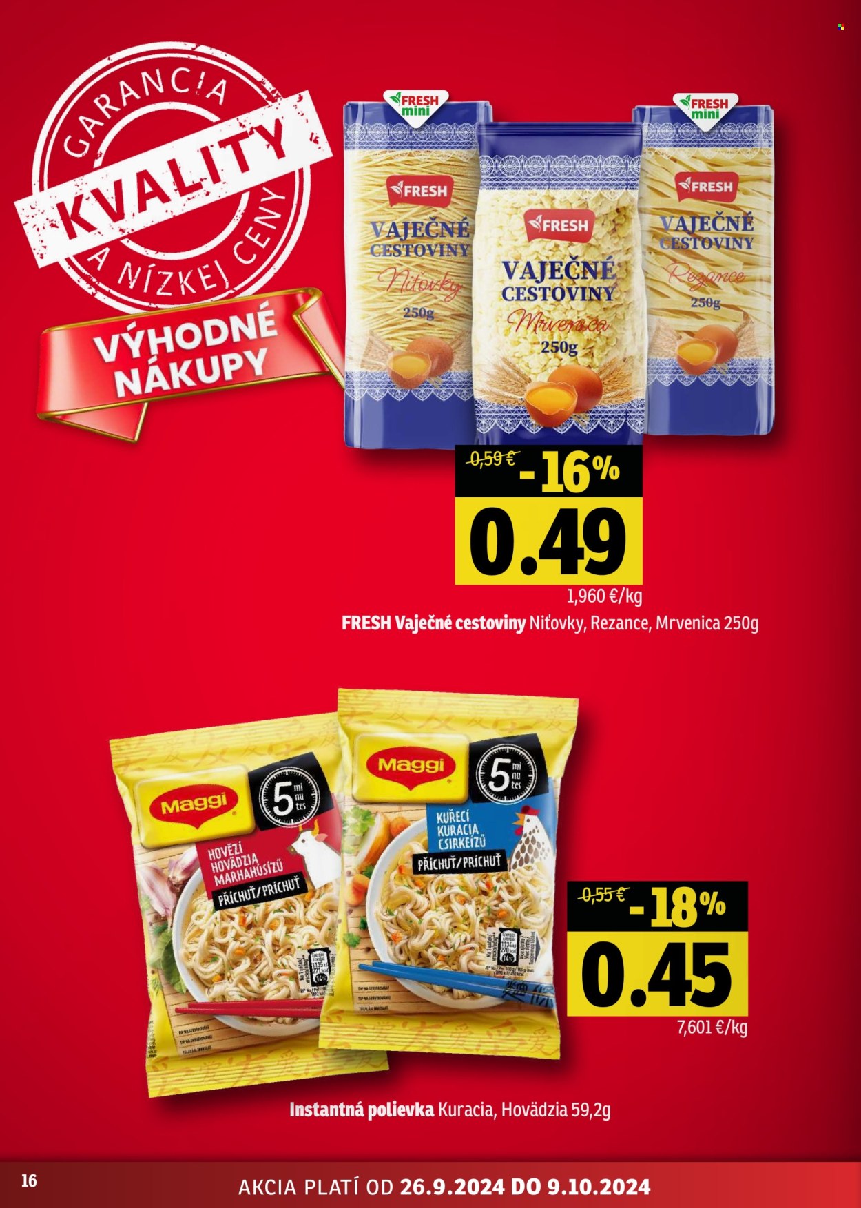 Leták FRESH - 26.9.2024 - 9.10.2024. Strana 16