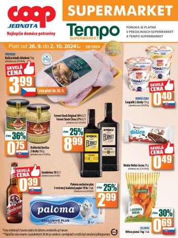 Leták COOP Jednota - 26.9.2024 - 2.10.2024.