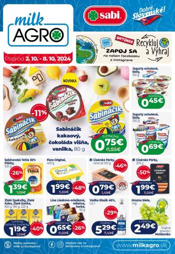 Leták Milk AGRO - 2.10.2024 - 8.10.2024.