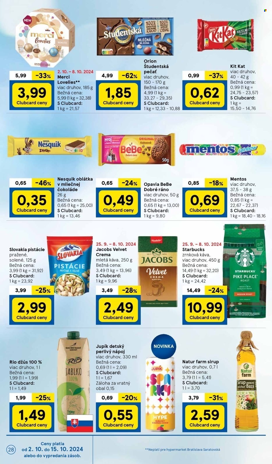 Leták TESCO - 2.10.2024 - 8.10.2024. Strana 28