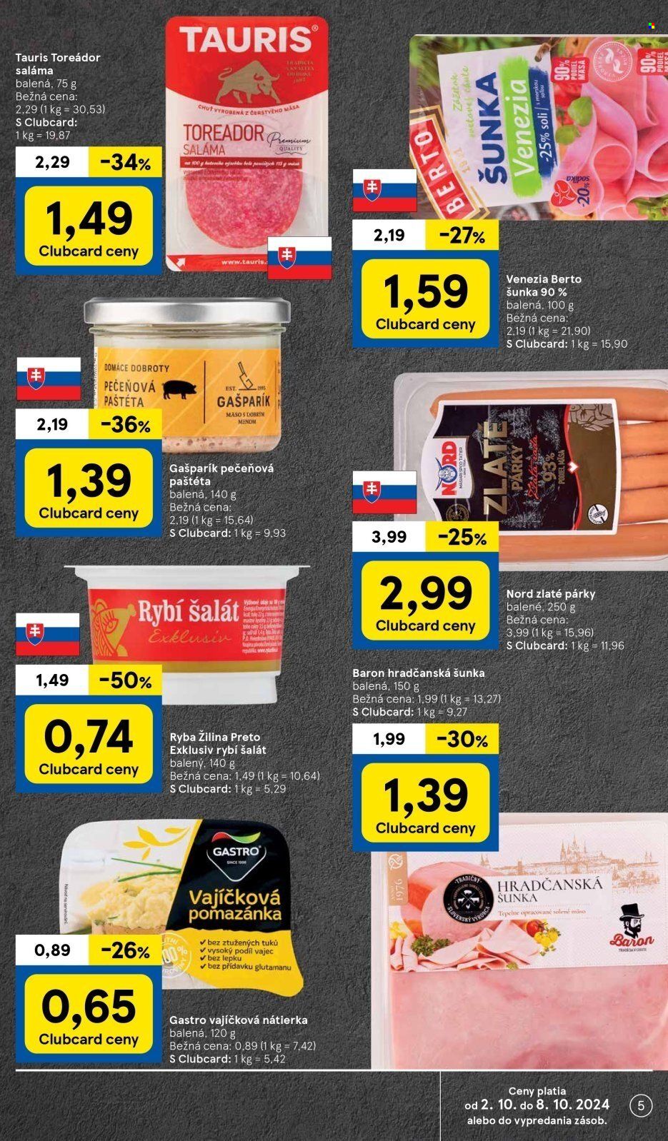 Leták TESCO supermarket - 2.10.2024 - 8.10.2024. Strana 5