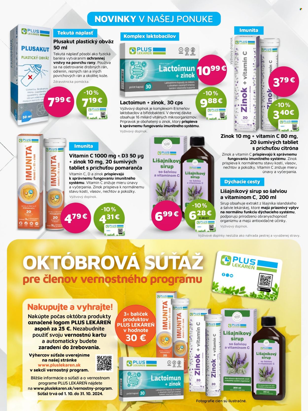 Leták Plus lekáreň - 1.10.2024 - 31.10.2024. Strana 12
