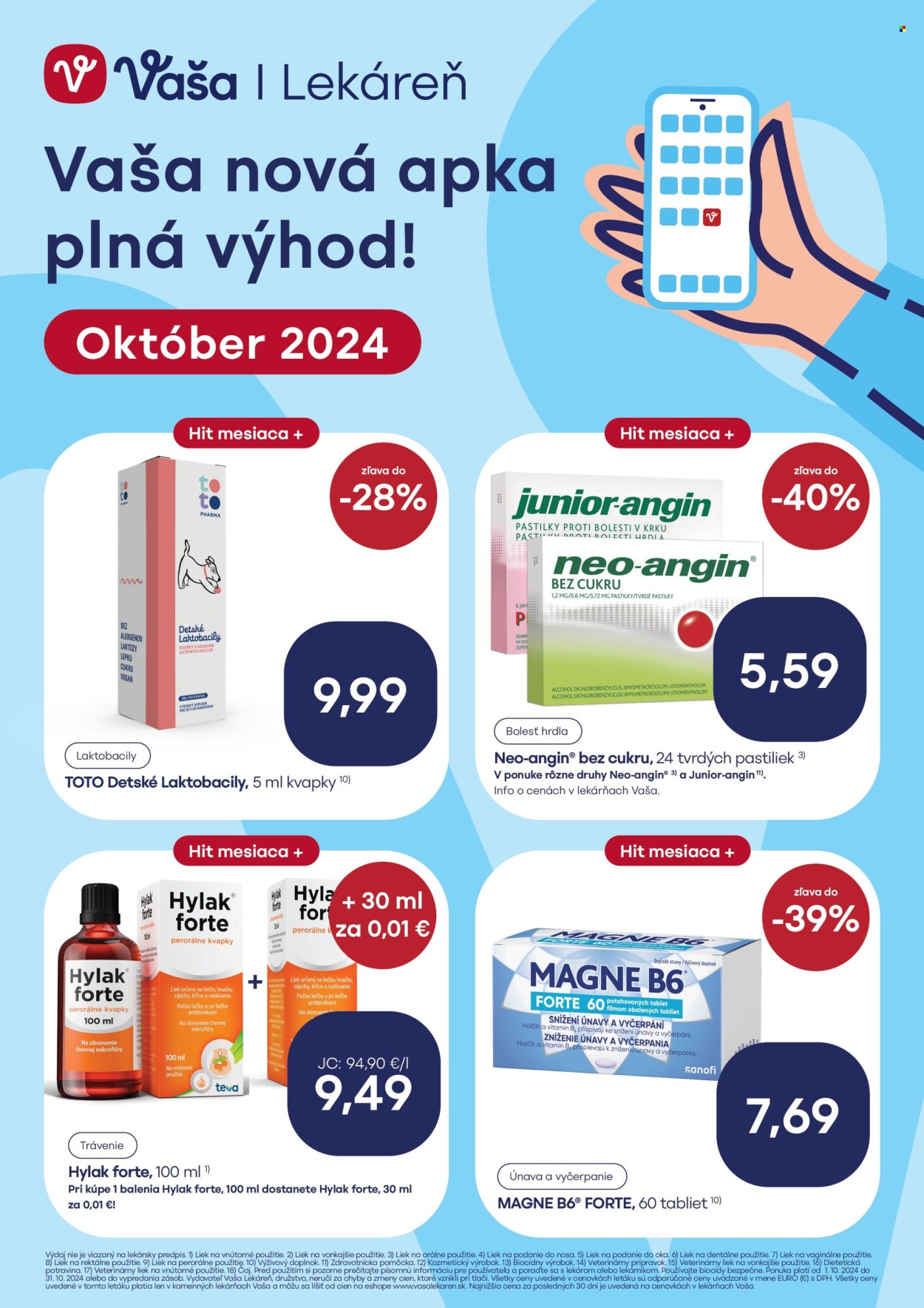 Leták Vaša lekáreň - 1.10.2024 - 31.10.2024. Strana 1