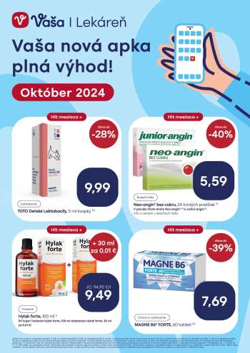 Leták Vaša lekáreň - 1.10.2024 - 31.10.2024.