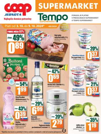 Leták COOP Jednota - 3.10.2024 - 9.10.2024.