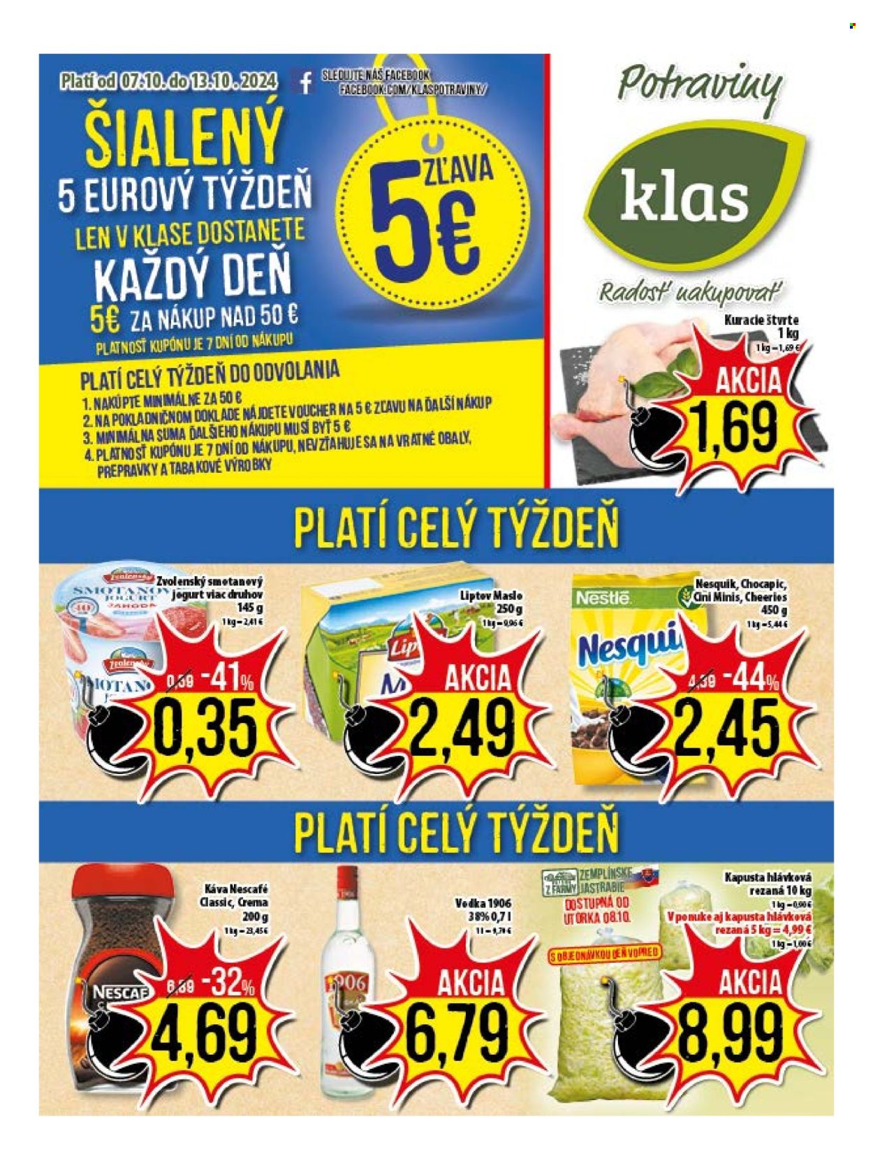 Leták Klas - 7.10.2024 - 13.10.2024. Strana 1