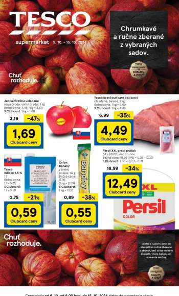 Leták TESCO supermarket - 9.10.2024 - 15.10.2024.