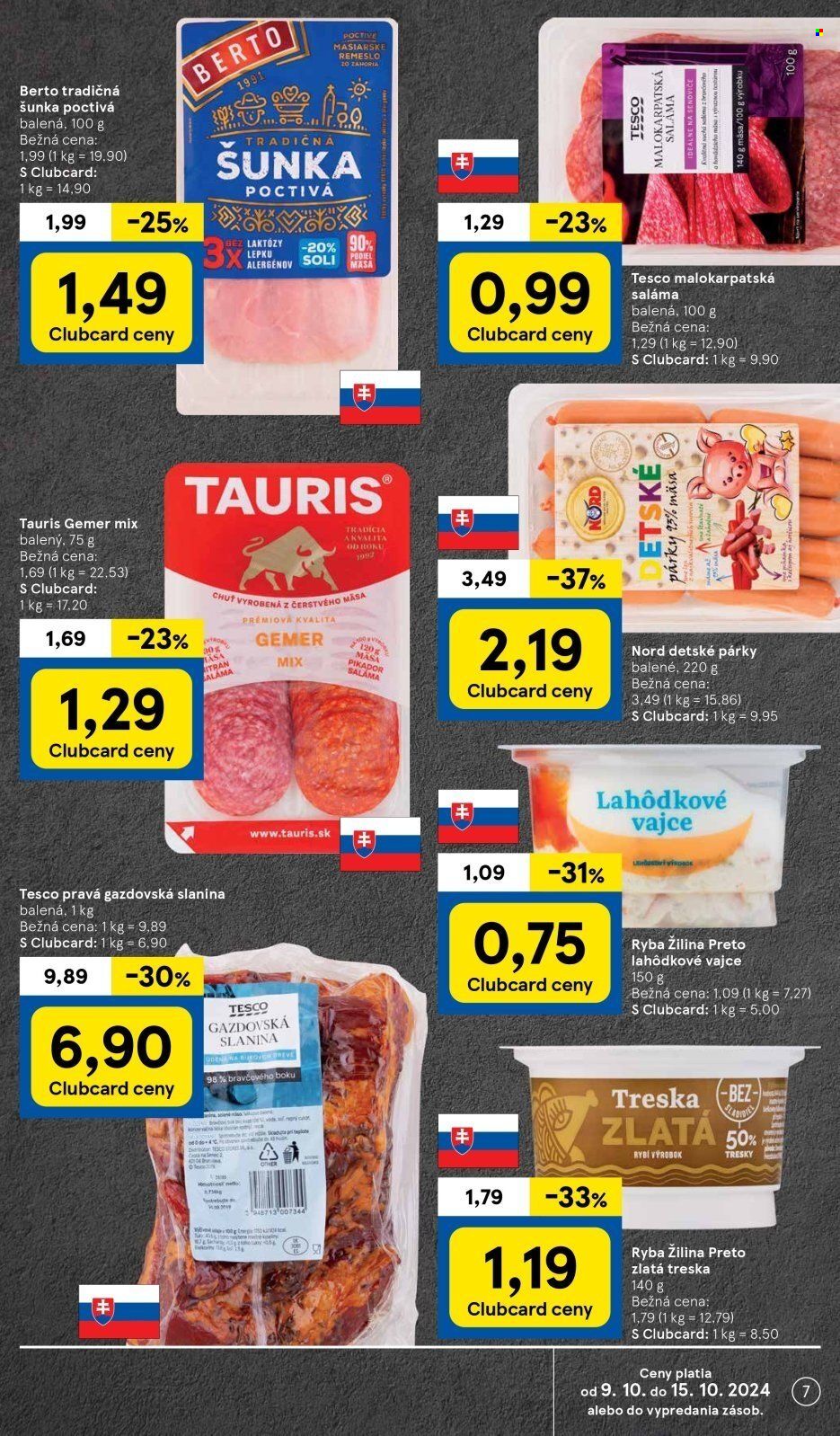 Leták TESCO supermarket - 9.10.2024 - 15.10.2024. Strana 7