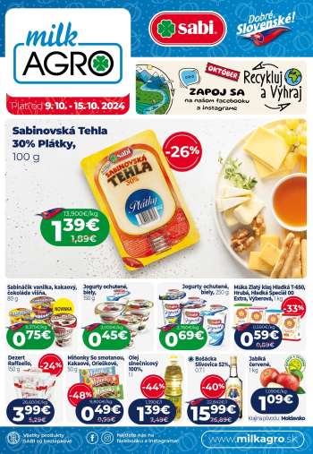 Leták Milk AGRO - 9.10.2024 - 15.10.2024.