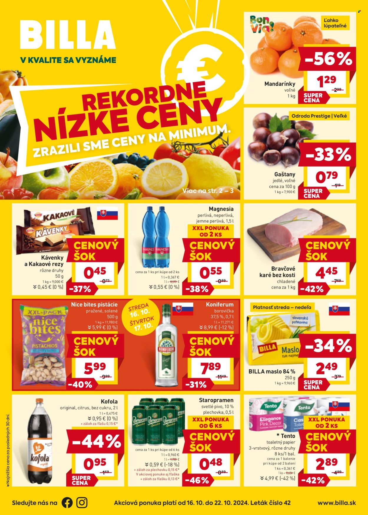 Leták Billa - 16.10.2024 - 22.10.2024. Strana 1
