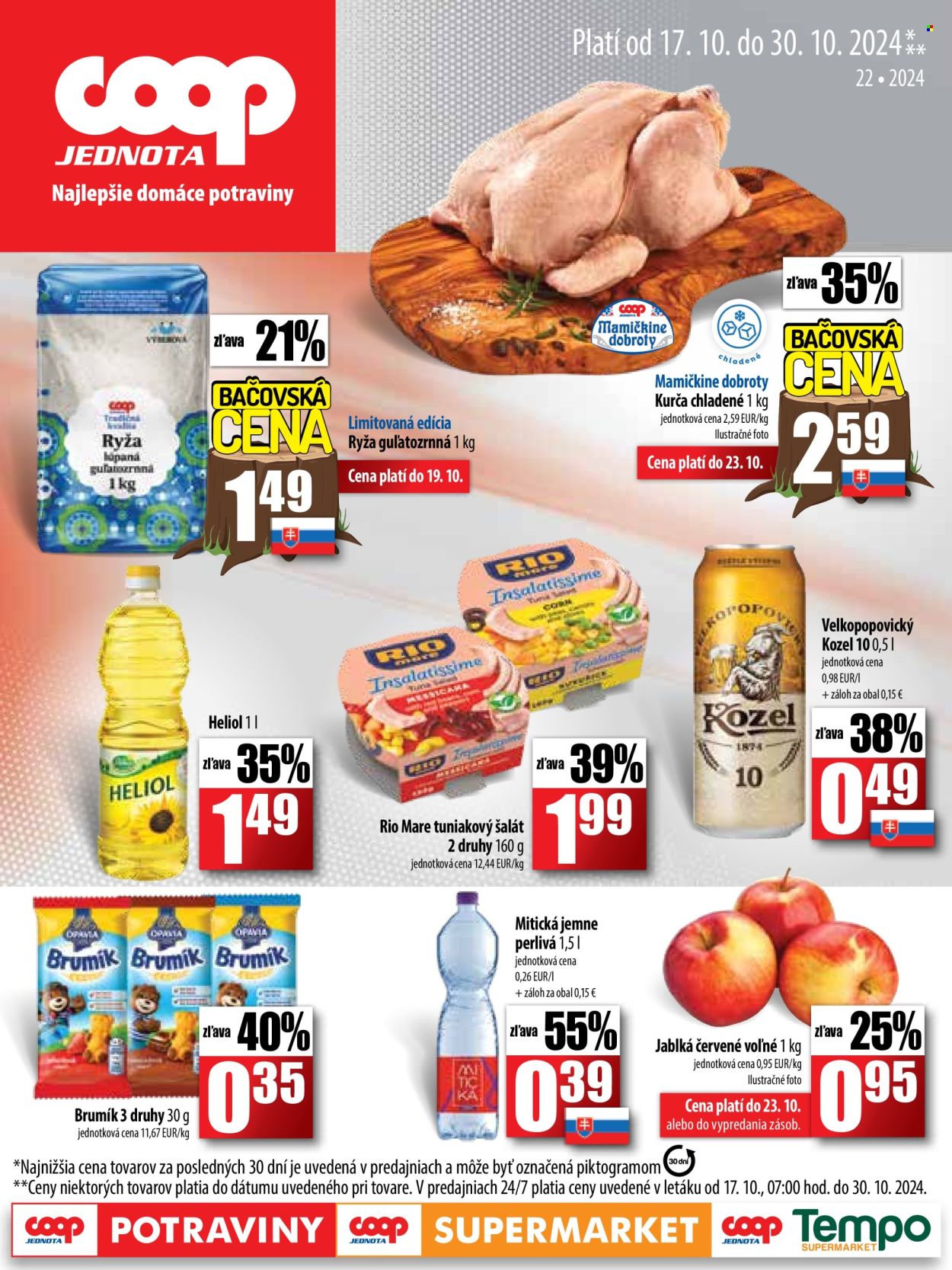Leták COOP Jednota - 17.10.2024 - 30.10.2024. Strana 1