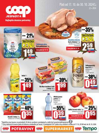 Leták COOP Jednota - 17.10.2024 - 30.10.2024.