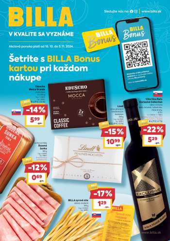 Leták Billa - 16.10.2024 - 5.11.2024.
