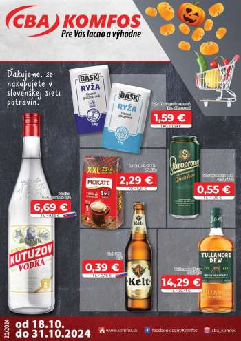 Leták CBA Komfos - 18.10.2024 - 31.10.2024.