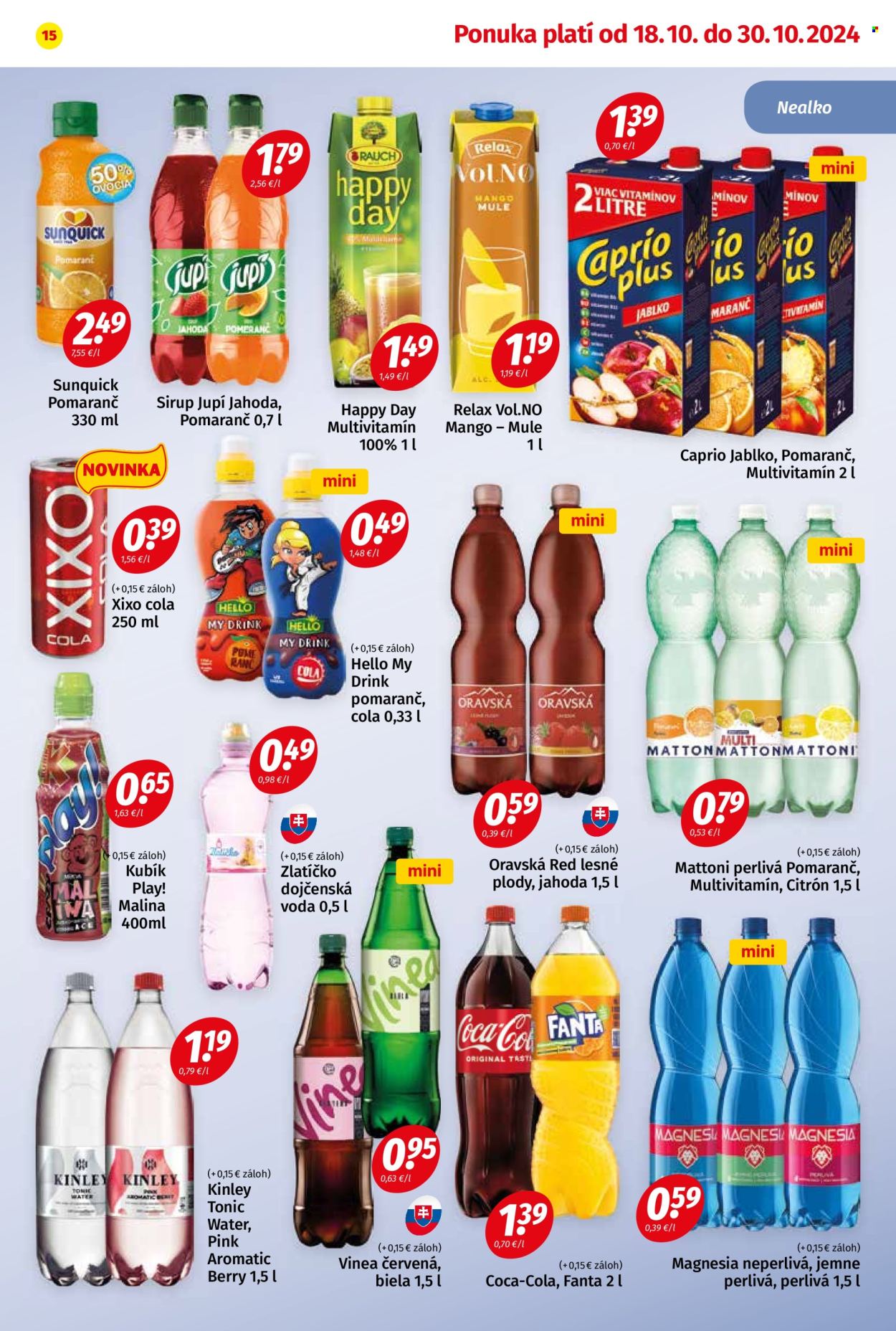 Leták Potraviny KORUNA - 18.10.2024 - 30.10.2024. Strana 15