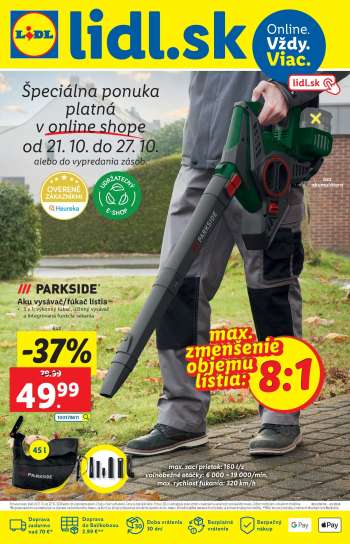 Leták Lidl - 21.10.2024 - 27.10.2024.