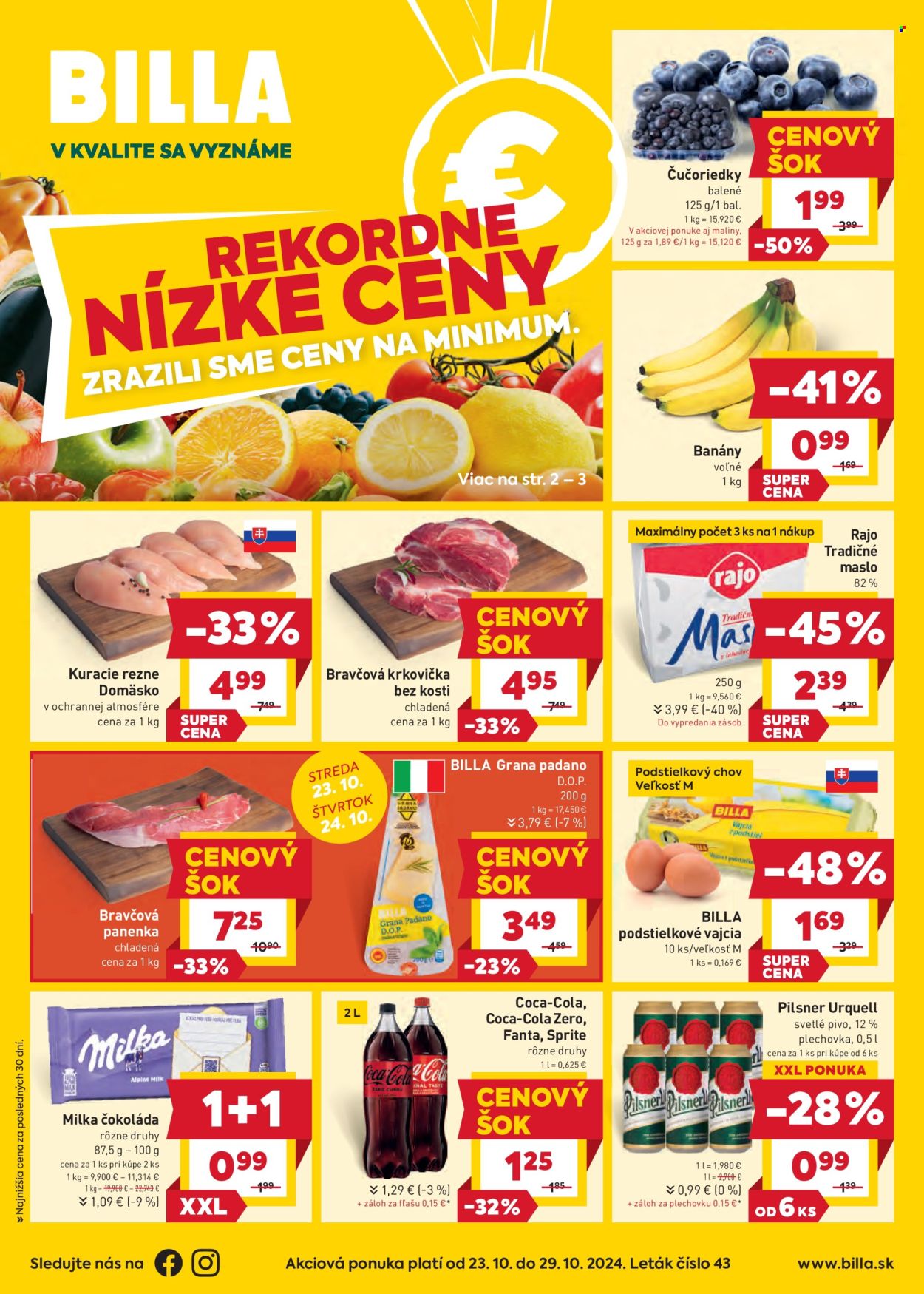 Leták Billa - 23.10.2024 - 29.10.2024. Strana 1