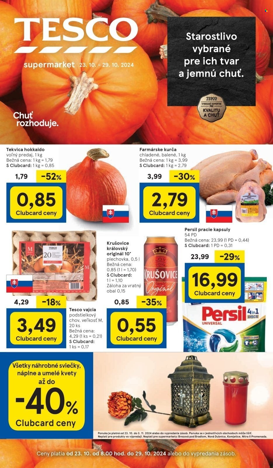 Leták TESCO supermarket - 23.10.2024 - 29.10.2024. Strana 1