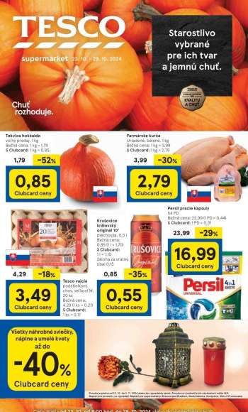Leták TESCO supermarket - 23.10.2024 - 29.10.2024.