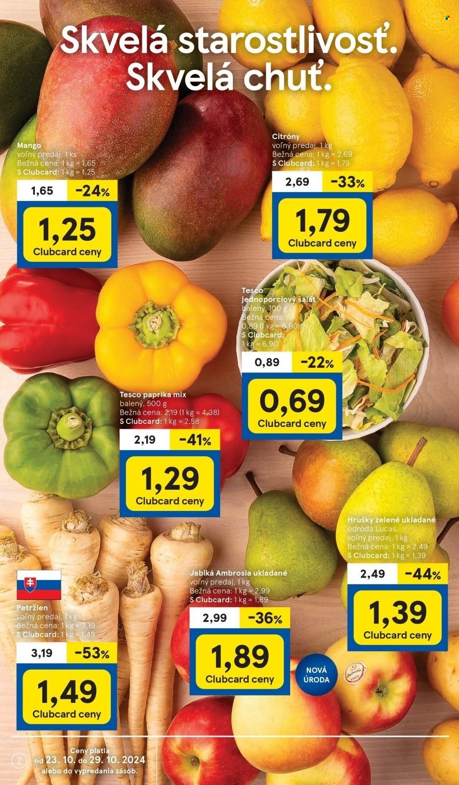 Leták TESCO supermarket - 23.10.2024 - 29.10.2024. Strana 2