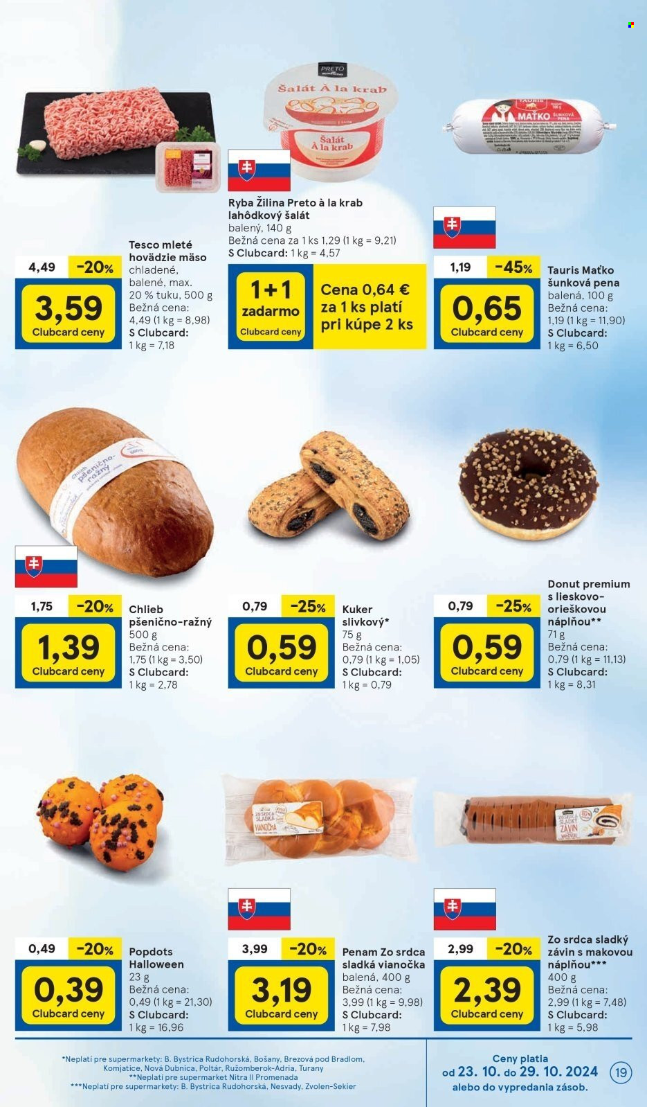 Leták TESCO supermarket - 23.10.2024 - 29.10.2024. Strana 19
