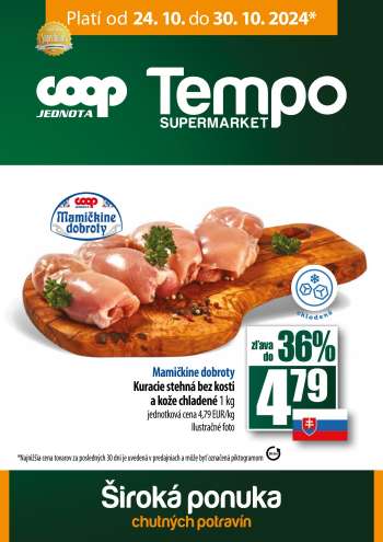 Leták COOP Jednota - 24.10.2024 - 30.10.2024.