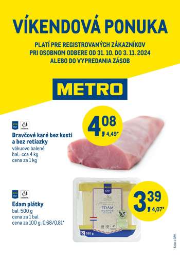 Leták Metro - 31.10.2024 - 3.11.2024.