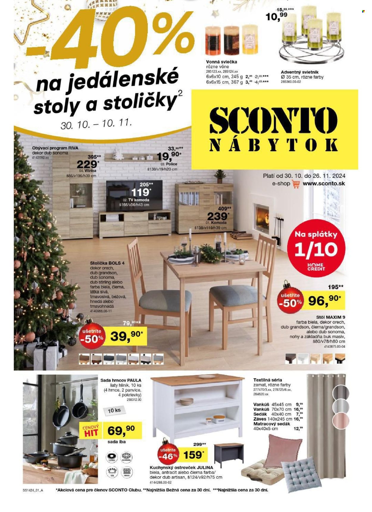 Leták Sconto nábytok - 30.10.2024 - 26.11.2024. Strana 1