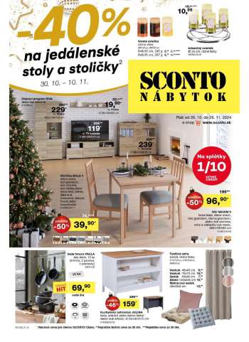 Leták Sconto nábytok - 30.10.2024 - 10.11.2024.