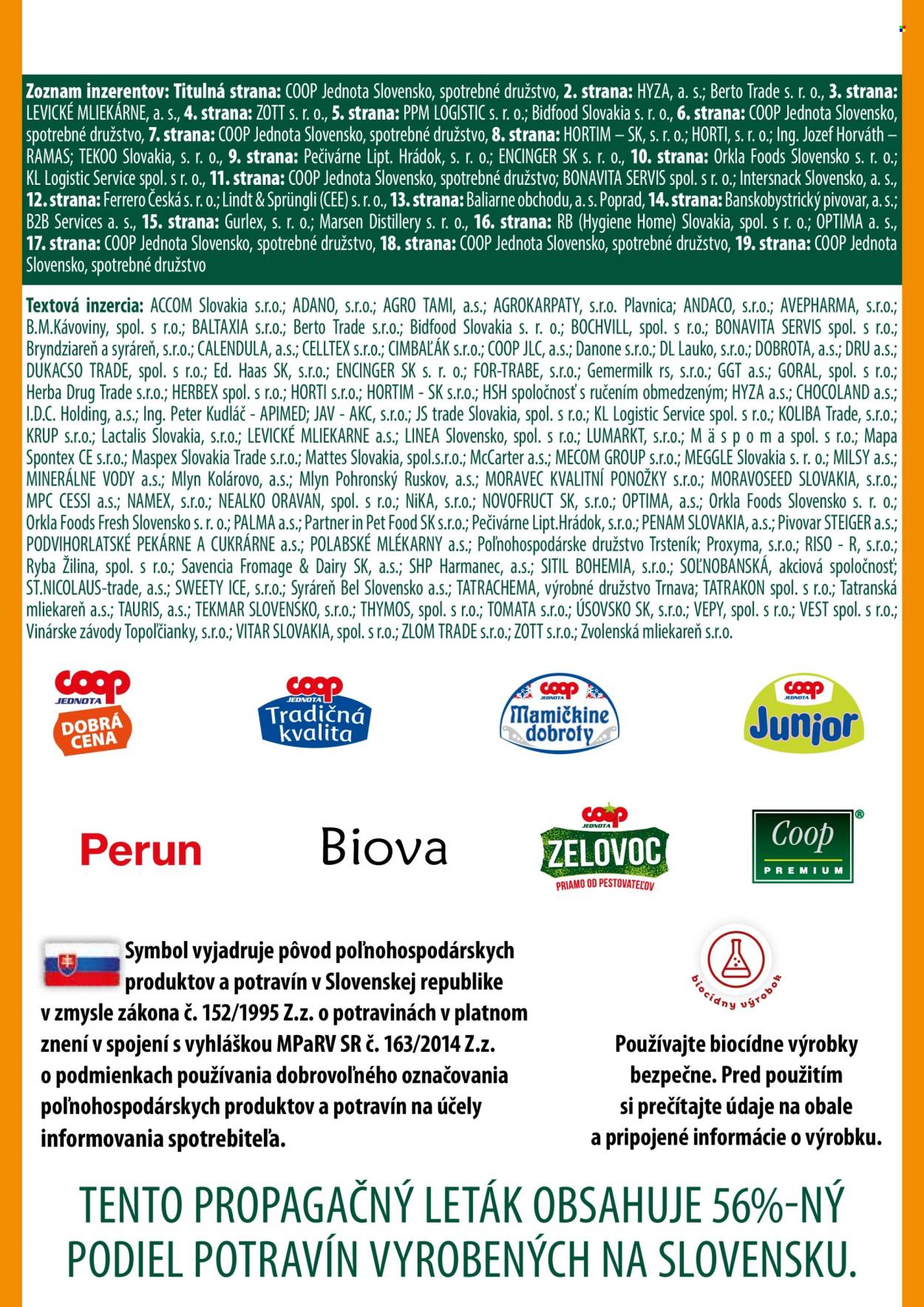 Leták COOP Jednota - 31.10.2024 - 6.11.2024. Strana 20