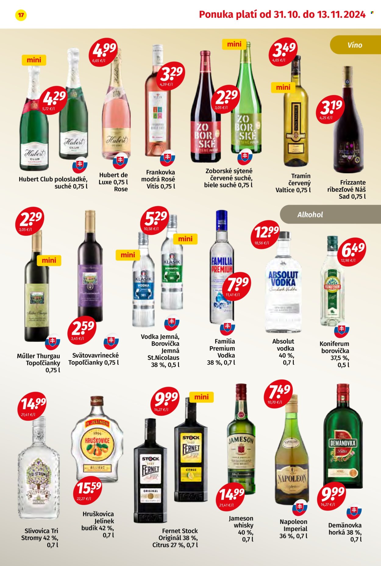 Leták Potraviny KORUNA - 31.10.2024 - 13.11.2024. Strana 17