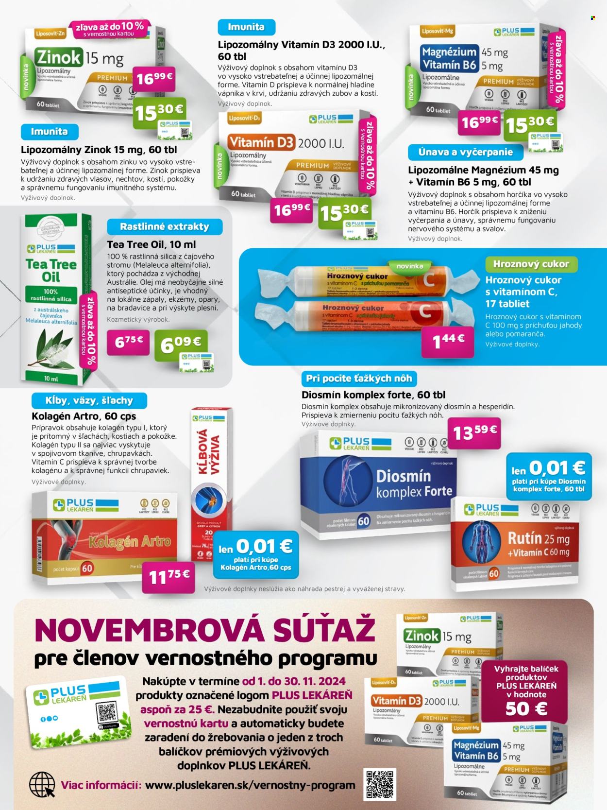 Leták Plus lekáreň - 1.11.2024 - 30.11.2024. Strana 8