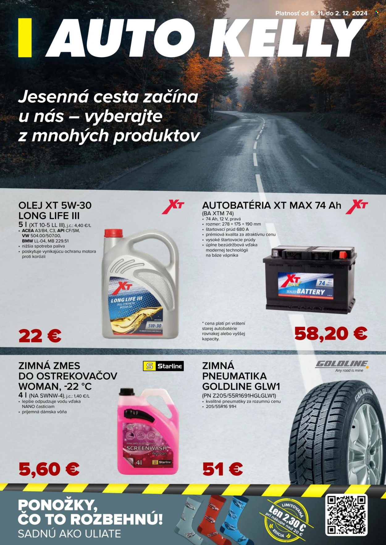 Leták Auto Kelly - 5.11.2024 - 2.12.2024. Strana 1