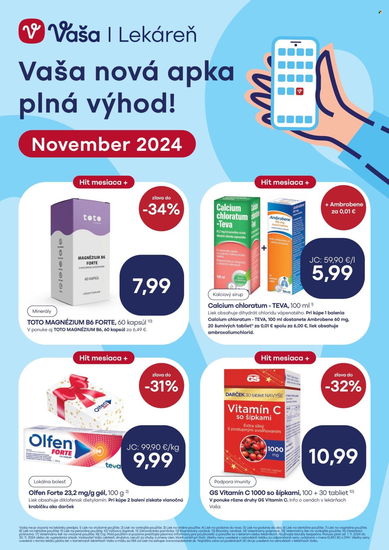 Leták Vaša lekáreň - 1.11.2024 - 30.11.2024. Strana 1