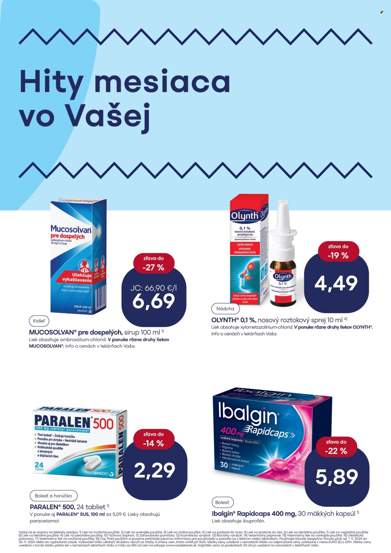 Leták Vaša lekáreň - 1.11.2024 - 30.11.2024. Strana 2