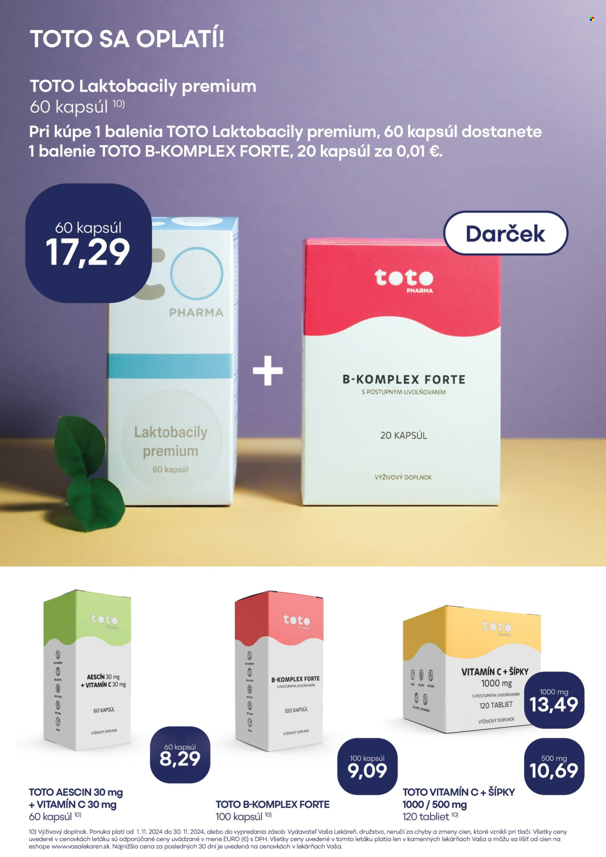 Leták Vaša lekáreň - 1.11.2024 - 30.11.2024. Strana 5