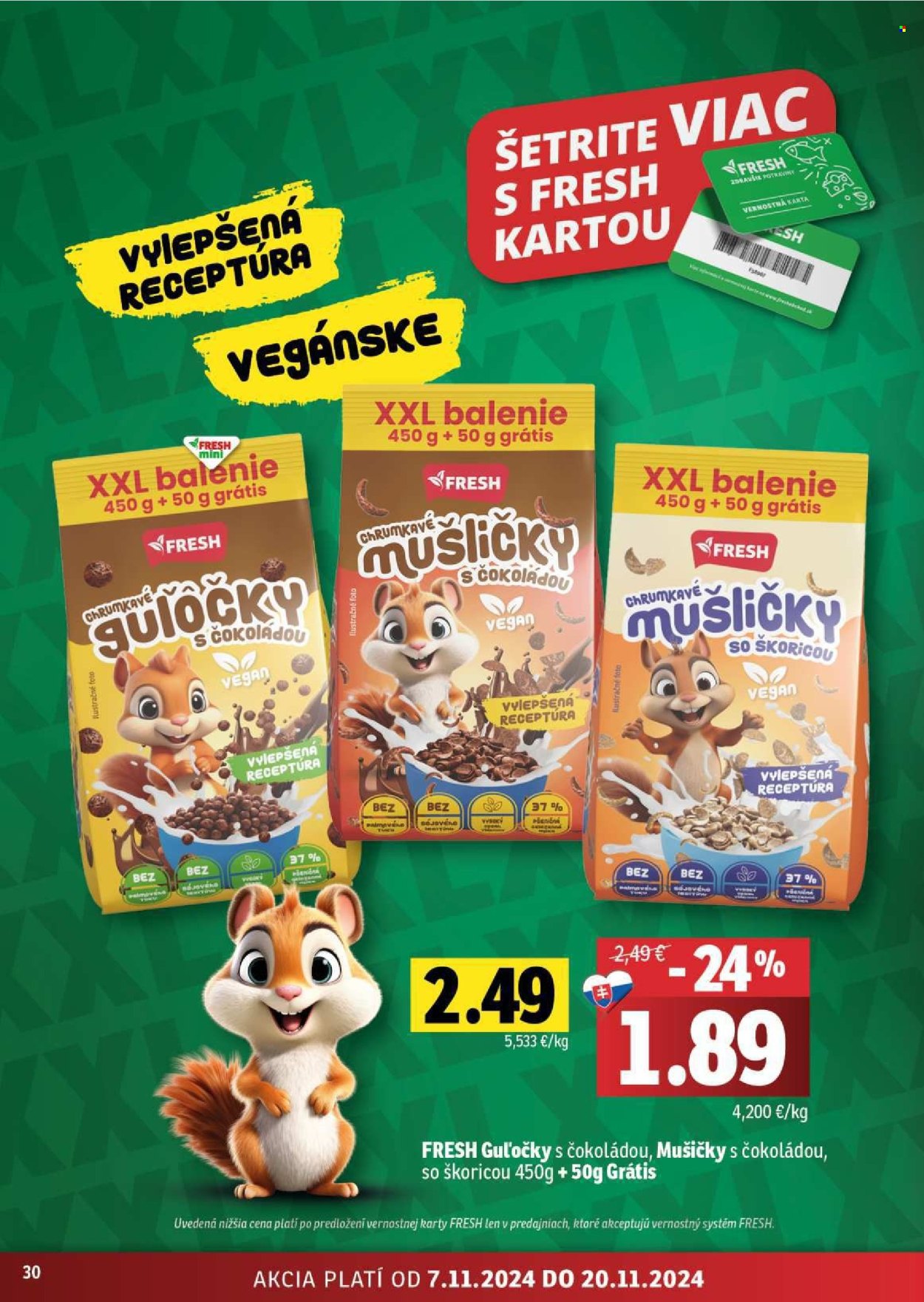 Leták FRESH - 7.11.2024 - 20.11.2024. Strana 30