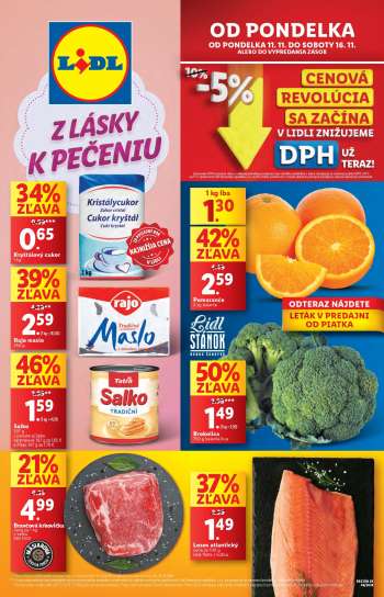 Leták Lidl - 11.11.2024 - 16.11.2024.