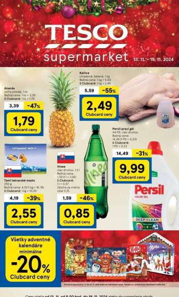 Leták TESCO supermarket - 13.11.2024 - 19.11.2024.