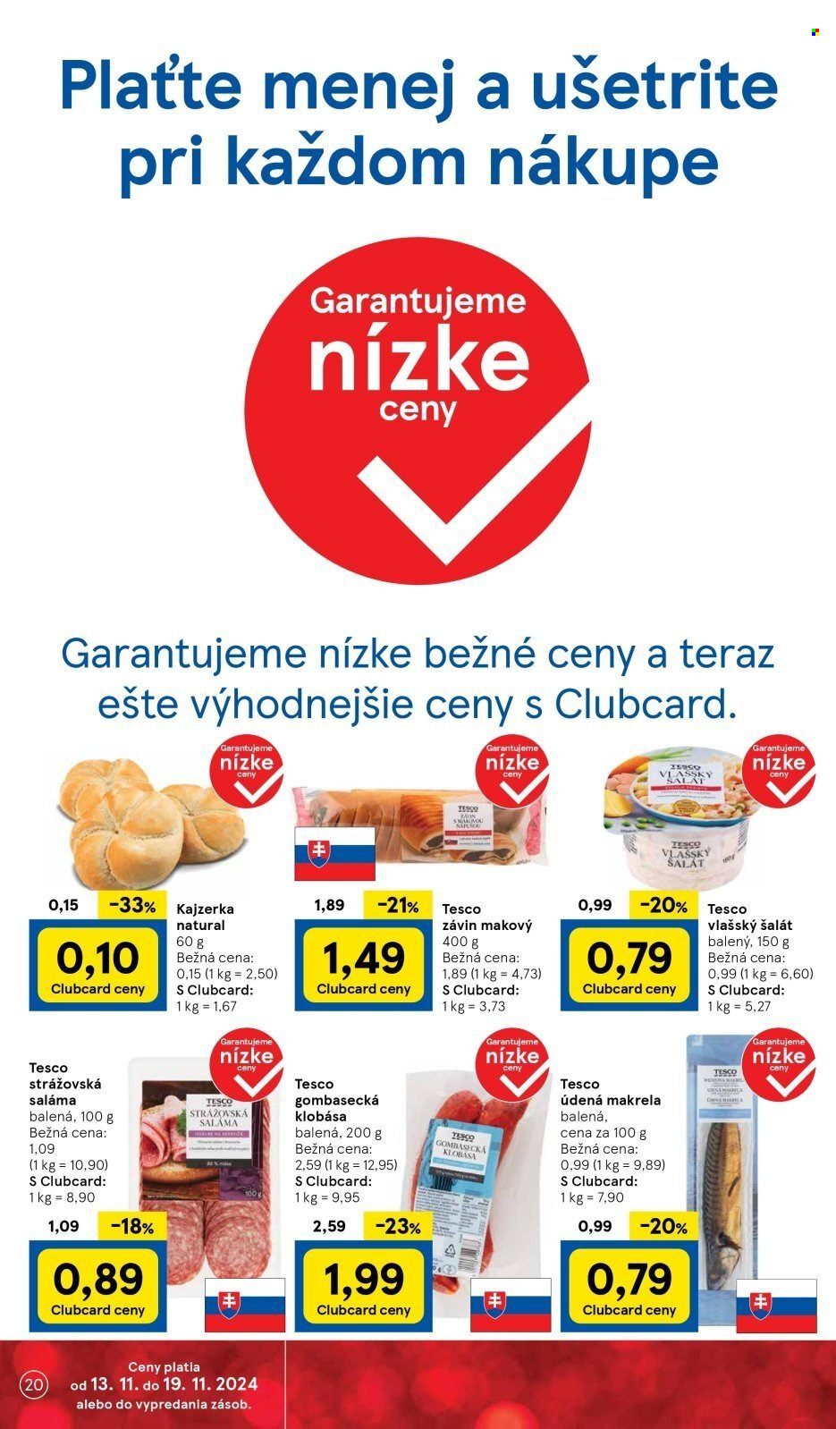 Leták TESCO supermarket - 13.11.2024 - 19.11.2024. Strana 20